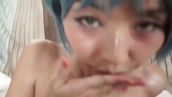 Cosplay fun with hot Japanese MILF leads to a good POV blowjob