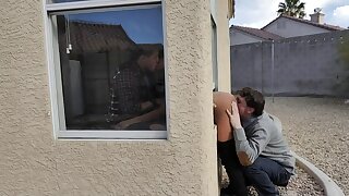 Asian Delivery Girl Stucked And Fucked By 2 White Studs